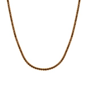 Ασημένιο επίχρυσο κολιέ Tennis Ριβιέρα