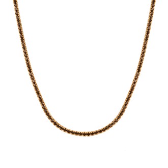 Ασημένιο επίχρυσο κολιέ Tennis Ριβιέρα