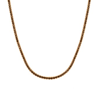 Ασημένιο επίχρυσο κολιέ Tennis Ριβιέρα