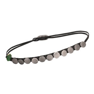 Βραχιόλι κορδόνια ασημένιοι Σειρέ Κύκλοι