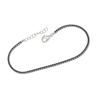 Ασημένιο επιπλατινωμένο βραχιόλι Tennis Ριβιέρα