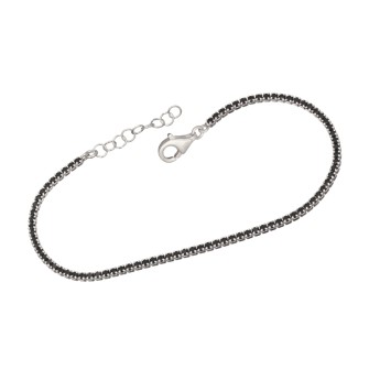 Ασημένιο επιπλατινωμένο βραχιόλι Tennis Ριβιέρα