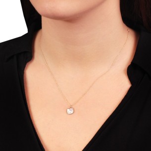 Παιδικό χρυσό 9k κολιέ Αλυσίδα Γατούλα