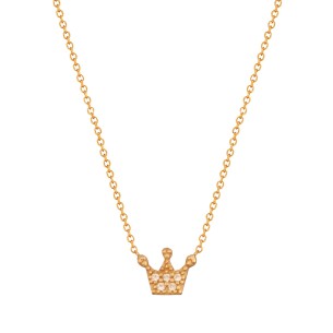 Χρυσό 9k κολιέ Αλυσίδα Κορώνα
