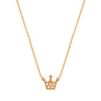 Χρυσό 9k κολιέ Αλυσίδα Κορώνα