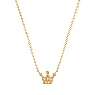 Χρυσό 9k κολιέ Αλυσίδα Κορώνα
