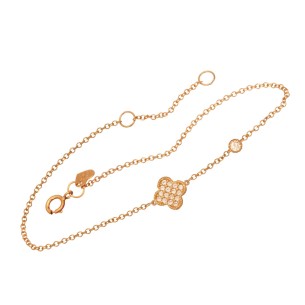 Χρυσό 9k βραχιόλι Τετράφυλλο Σταυρός