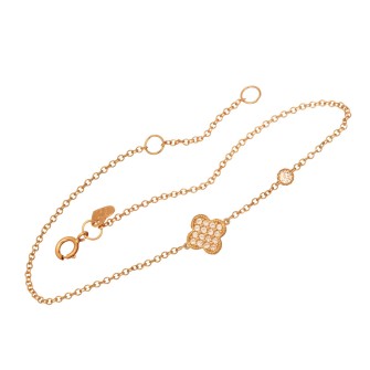 Χρυσό 9k βραχιόλι Τετράφυλλο Σταυρός