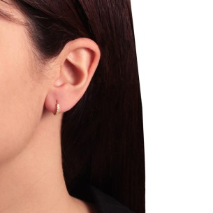 Ασημένια επίχρυσα σκουλαρίκια huggies Κρίκοι 10.00mm