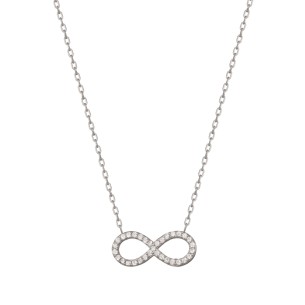 Ασημένιο επιπλατινωμένο κολιέ 'Απειρον