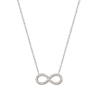 Ασημένιο επιπλατινωμένο κολιέ 'Απειρον