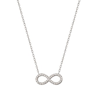 Ασημένιο επιπλατινωμένο κολιέ 'Απειρον