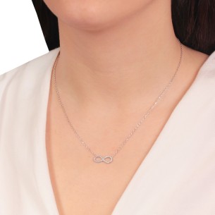 Ασημένιο επιπλατινωμένο κολιέ 'Απειρον