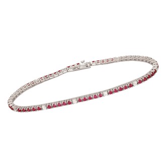 Ασημένιο επιπλατινωμένο βραχιόλι Tennis Ριβιέρα