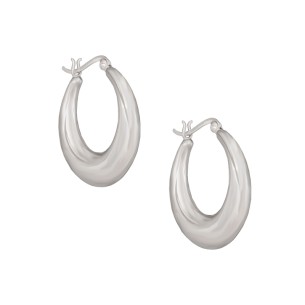 Ασημένια επιπλατινωμένα σκουλαρίκια Κρίκοι 28.00mm