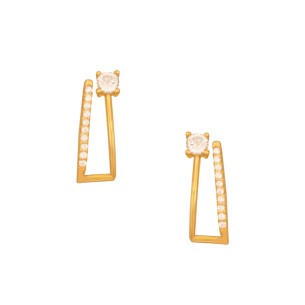 Ασημένια επίχρυσα σκουλαρίκια Δίσειρα