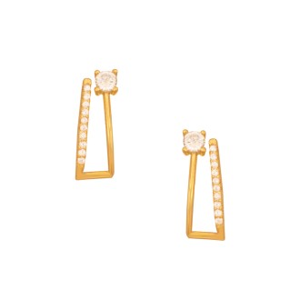 Ασημένια επίχρυσα σκουλαρίκια Δίσειρα