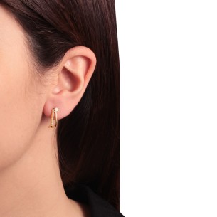 Ασημένια επίχρυσα σκουλαρίκια Δίσειρα