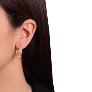 Ασημένια επίχρυσα σκουλαρίκια Τρίσειροι Κρίκοι