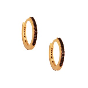 Ασημένια επίχρυσα σκουλαρίκια huggies Κρίκοι 14.00mm