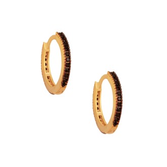 Ασημένια επίχρυσα σκουλαρίκια huggies Κρίκοι 14.00mm