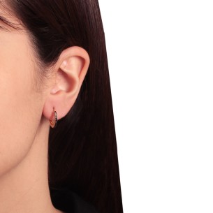 Ασημένια επίχρυσα σκουλαρίκια huggies Κρίκοι 14.00mm