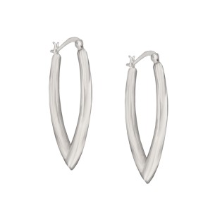 Ασημένια επιπλατινωμένα σκουλαρίκια Κρίκοι V