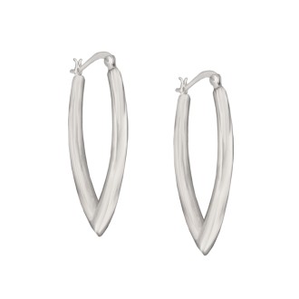 Ασημένια επιπλατινωμένα σκουλαρίκια Κρίκοι V