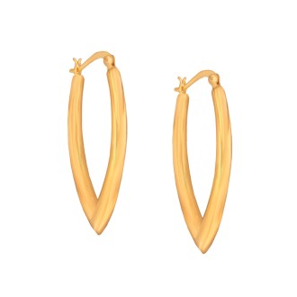 Ασημένια επίχρυσα σκουλαρίκια Κρίκοι V