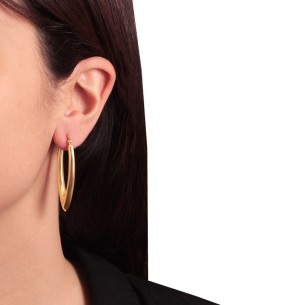 Ασημένια επίχρυσα σκουλαρίκια Κρίκοι V