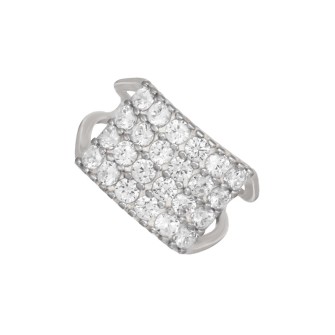 Ασημένιο δαχτυλίδι Τετράσειρο Μισόβερο