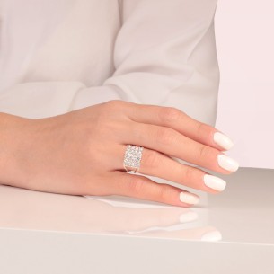 Ασημένιο δαχτυλίδι Τετράσειρο Μισόβερο