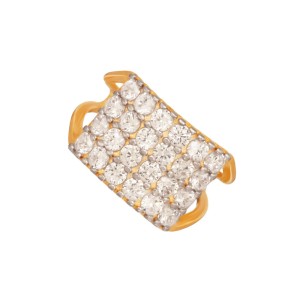 Ασημένιο επίχρυσο δαχτυλίδι Τετράσειρο Μισόβερο