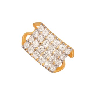 Ασημένιο επίχρυσο δαχτυλίδι Τετράσειρο Μισόβερο