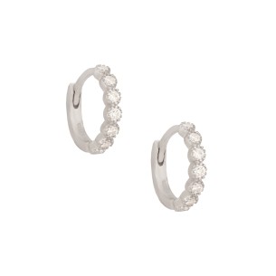 Ασημένια σκουλαρίκια huggies Κρίκοι 12.00mm