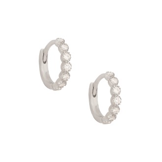 Ασημένια σκουλαρίκια huggies Κρίκοι 12.00mm
