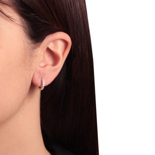 Ασημένια σκουλαρίκια huggies Κρίκοι 12.00mm