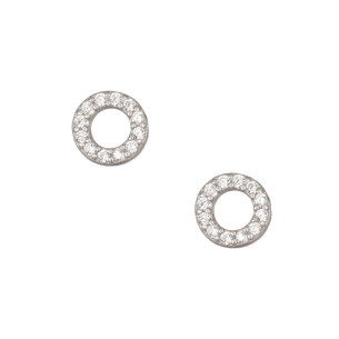 Ασημένια επιπλατινωμένα σκουλαρίκια Κύκλοι