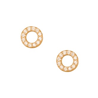 Ασημένια επίχρυσα σκουλαρίκια Κύκλοι