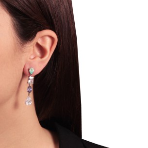 Ασημένια επιπλατινωμένα σκουλαρίκια Chandelier