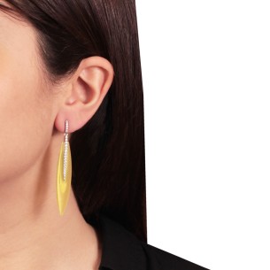 Ασημένια επιπλατινωμένα σκουλαρίκια Ορυκτές Πέτρες