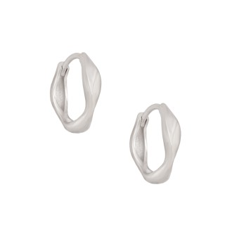 Ασημένια σκουλαρίκια huggies Κρίκοι Κύμα 14.00mm