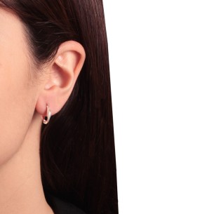 Ασημένια σκουλαρίκια huggies Κρίκοι Κύμα 14.00mm