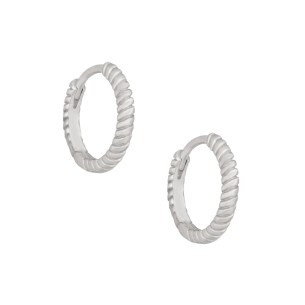 Ασημένια σκουλαρίκια huggies Κρίκοι 13.00mm