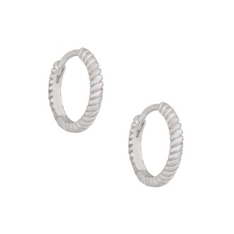 Ασημένια σκουλαρίκια huggies Κρίκοι 13.00mm