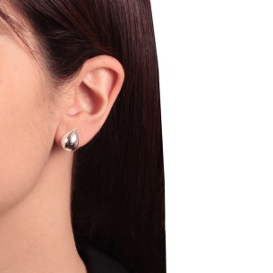 Ασημένια επιπλατινωμένα σκουλαρίκια Σταγόνες