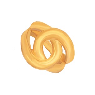 Ατσάλινο επίχρυσο δαχτυλίδι Κόμπος