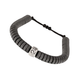 Γούρι Χρονιάς 2024 βραχιόλι κορδόνι Αιματίτης