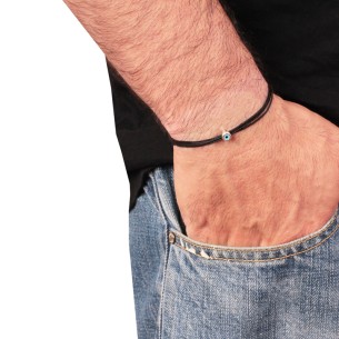 Γούρι Χρονιάς 24 βραχιόλι κορδόνι ορειχάλκινο Μάτι