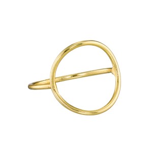 Ασημένιο επίχρυσο δαχτυλίδι Κύκλος